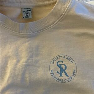 Sporty & Rich Light Yellow Sweatshirt size medium